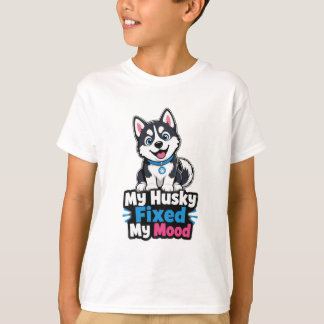 Camiseta Personalizada com Foto de Husky Cachorro