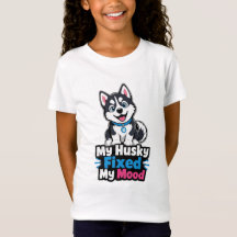 Camiseta Personalizada com Foto de Husky Husky Mel