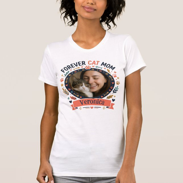 Camiseta Personalizada com Foto e Nome para Mãe de (Frente)