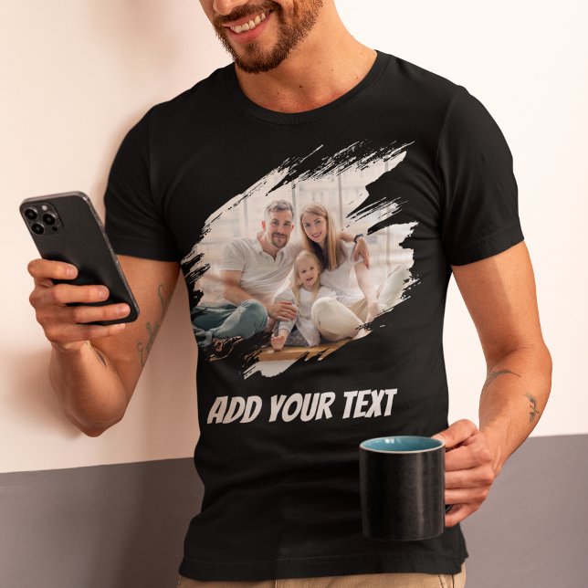 Camiseta Personalizada com Foto e Texto (Criador carregado)