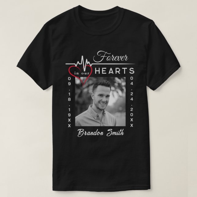 Camiseta Personalizada com Foto In Loving Memory (Frente do Design)