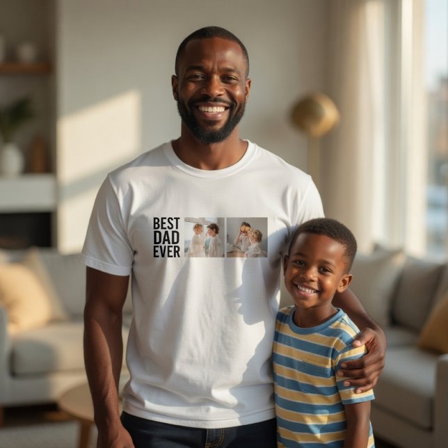 Camiseta Personalizada com Foto 'Melhor Pai do Mun (Criador carregado)
