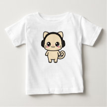  Camiseta Personalizada com Gráfico de Gato Fofo |