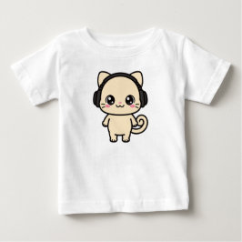  Camiseta Personalizada com Gráfico de Gato Fofo |