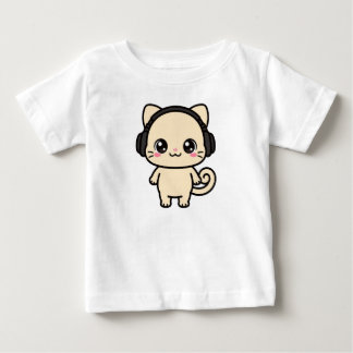  Camiseta Personalizada com Gráfico de Gato Fofo |