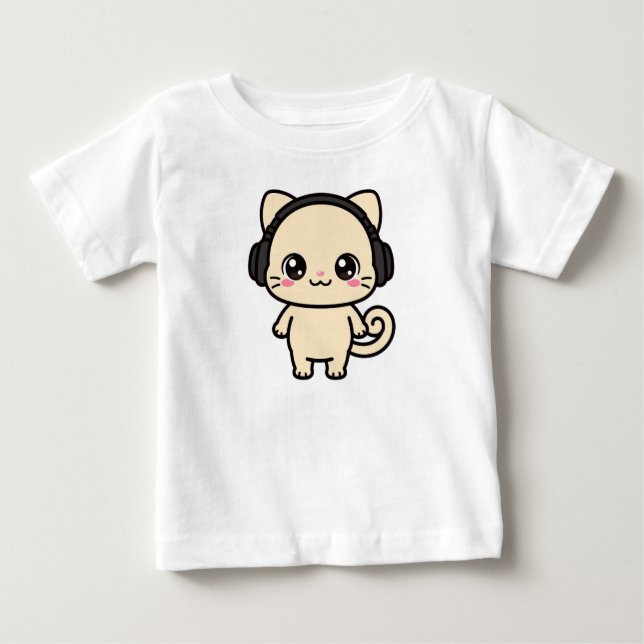  Camiseta Personalizada com Gráfico de Gato Fofo | (Frente)