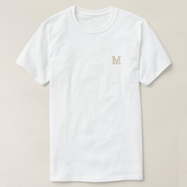 Camiseta Personalizada com inicial  (Frente do Design)