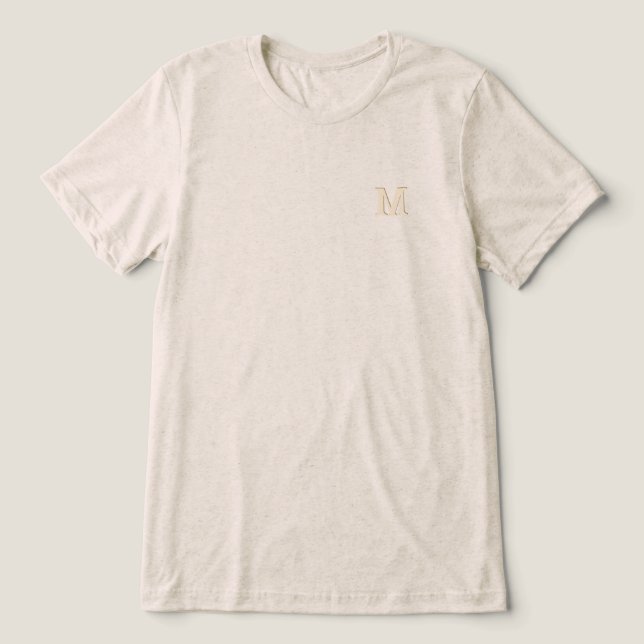 Camiseta Personalizada com inicial (Design frontal)
