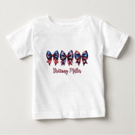 Camiseta Personalizada com Laço da Bandeira dos EU