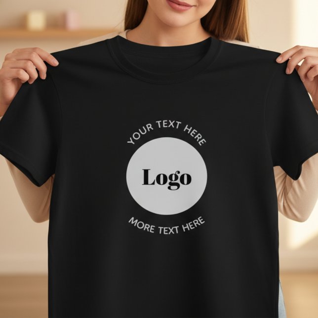 Camiseta Personalizada Com Logotipo Empresarial (Custom Business Logo T-Shirt | Personalized Employee Uniform Promotional Tee)