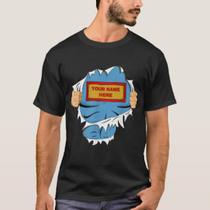 Camiseta Personalizada com Nome de Super-Herói, Cr