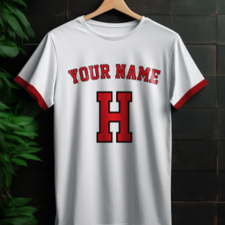 Camiseta Personalizada com Nome e Letra Vintage 