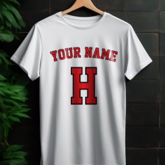 Camiseta Personalizada com Nome e Letra Vintage