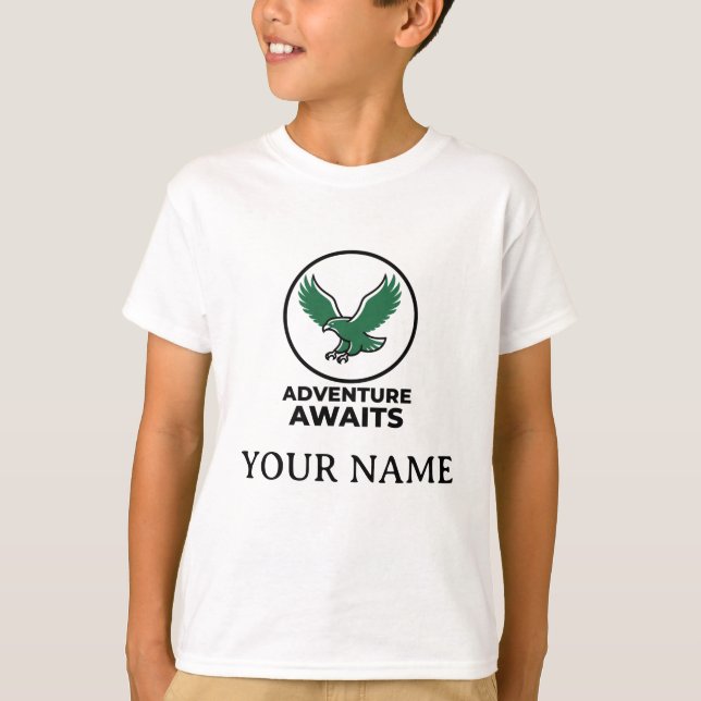 Camiseta Personalizada com Nome e Texto Editáveis  (Frente)