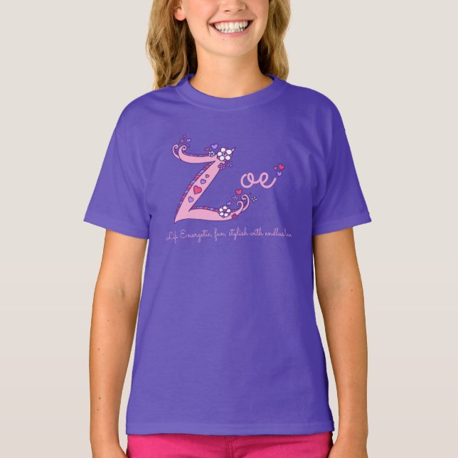 Camiseta personalizada com o significado do nome m (Frente)