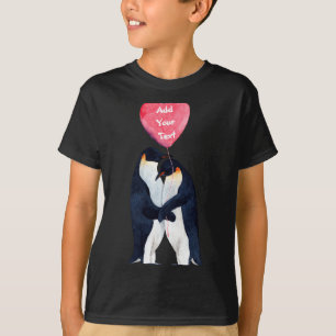 Camiseta Personalizada Coração Pinguins Imperadore