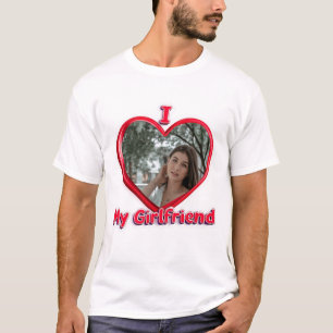 Camiseta Personalizada Coração Vermelho Eu Amo Min
