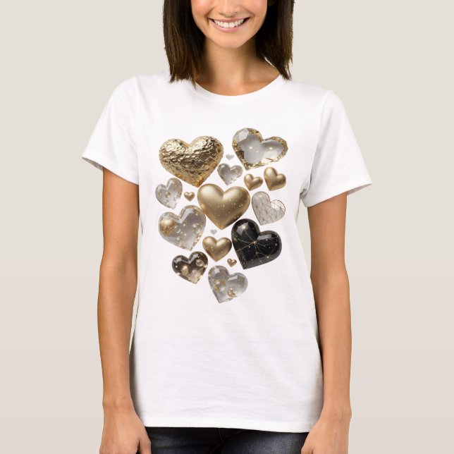 Camiseta Personalizada Corações de Pedra Preciosa  (Frente)