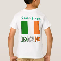 Camiseta Personalizada da Bandeira da Irlanda para