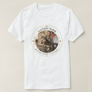 Camiseta Personalizada da Cattery Maine Coon com F