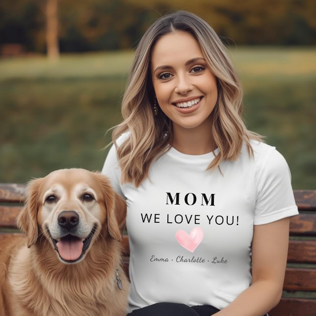Camiseta Personalizada da Moda Mãe Nós Te Amamos (Criador carregado)