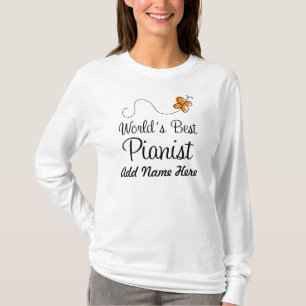 Camiseta personalizada da música do pianista