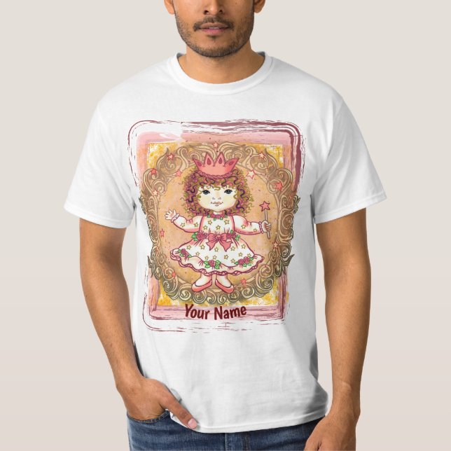 Camiseta personalizada da Princesa Menina (Frente)