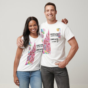 Camiseta Personalizada de Aniversário Candyland pa