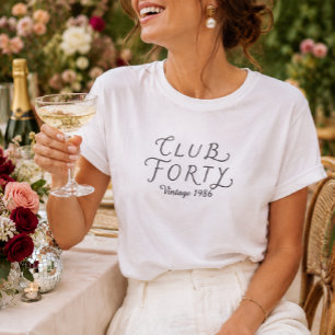 Camiseta Personalizada de Aniversário Club Forty