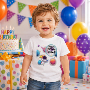 Camiseta Personalizada de Aniversário de Astronaut