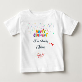 Camiseta Personalizada de Aniversário de Bebê – Ma