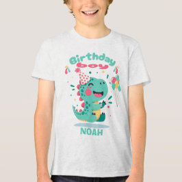 Camiseta Personalizada de Aniversário de Dinossaur
