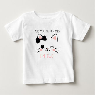 Camiseta Personalizada de Aniversário de Gatinho p