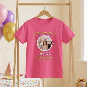 Camiseta Personalizada de Aniversário para Meninas