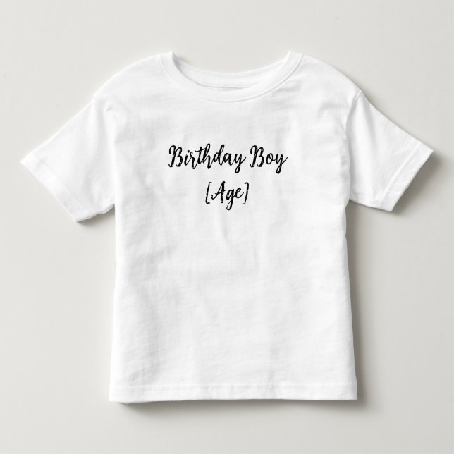 Camiseta Personalizada de Aniversário para Menino  (Frente)