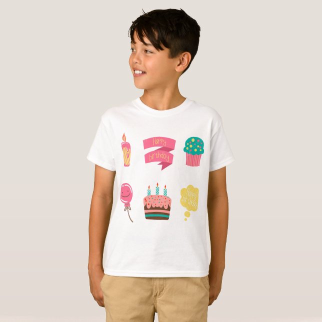 Camiseta Personalizada de Aniversário – Seu Nome,  (Frente Completa)