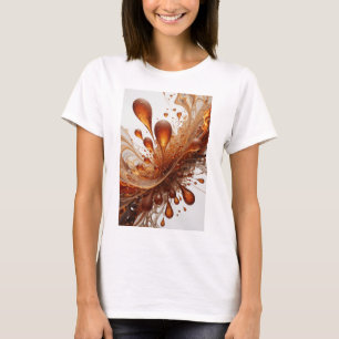 Camiseta Personalizada de Arte Abstrata Laranja At