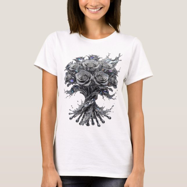 Camiseta Personalizada de Arte Abstrata Prata Clás (Frente)