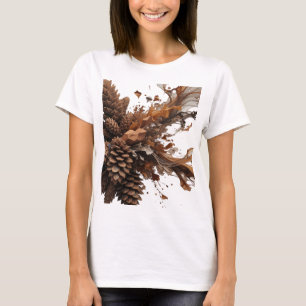 Camiseta Personalizada de Arte Abstrata Prata Clás