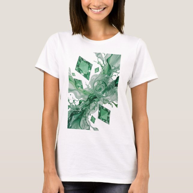 Camiseta Personalizada de ARTE ABSTRATA Prata Resf (Frente)