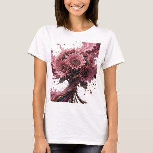 Camiseta Personalizada de ARTE ABSTRATA Prateada E
