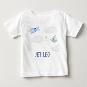 Camiseta personalizada de avião para criança