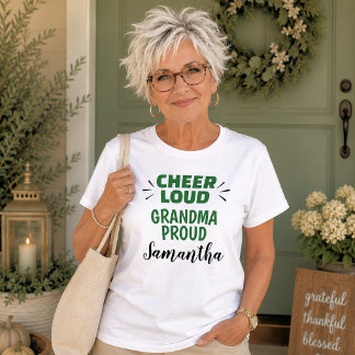 Camiseta Personalizada de Avó Torcedora Cheer Loud