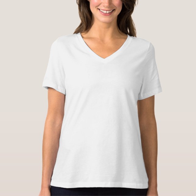 Camiseta personalizada de Bella, Ajustado V-Neck,  (Frente)