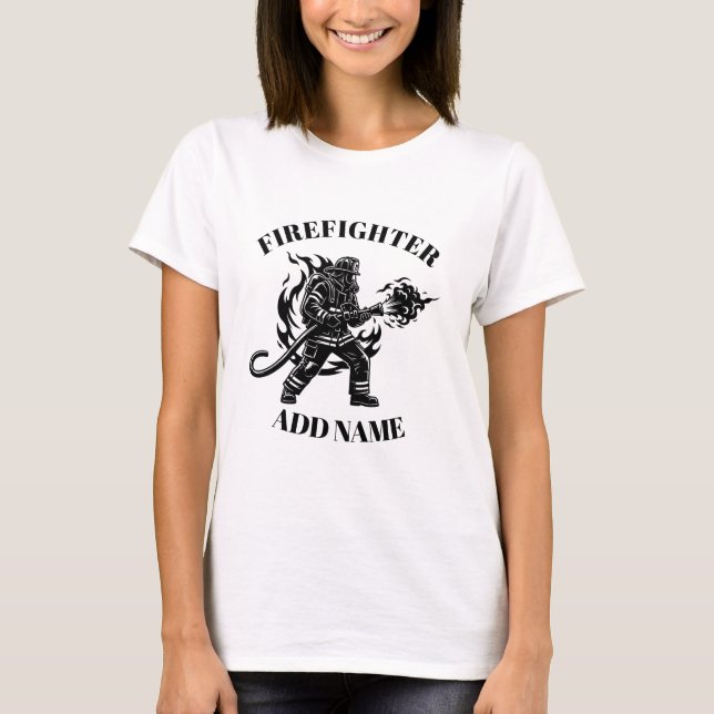 Camiseta Personalizada de Bombeira Feminina (Frente)