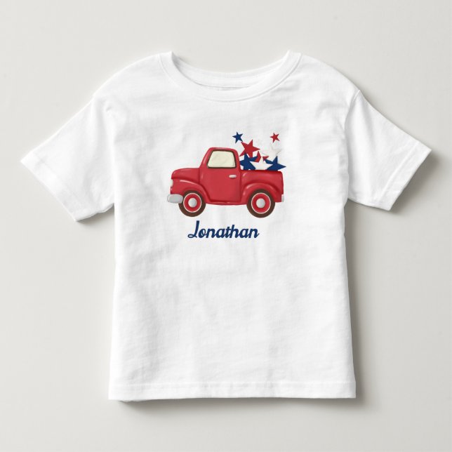 Camiseta Personalizada de Caminhonete de 4 de Julh (Frente)