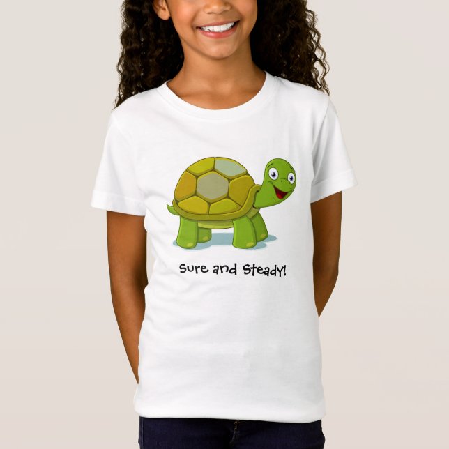 Camiseta personalizada de Cartoon Turtle "Claro e  (Frente)