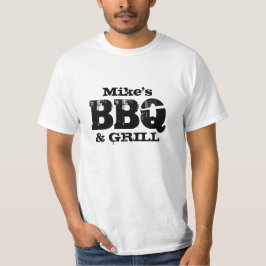 Camiseta personalizada de churrasco para homens ao