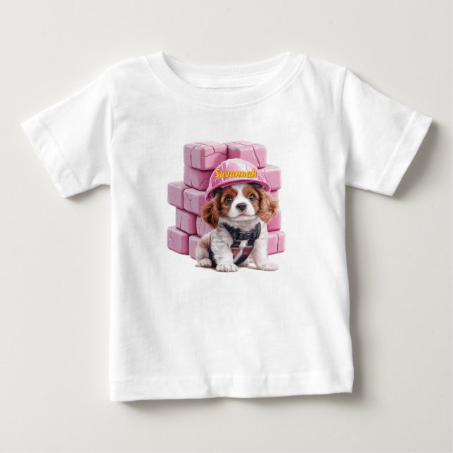 Camiseta Personalizada de Construção de Cachorrinh (Frente)