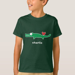 Camiseta Personalizada de Criança Jacaré de Desenh